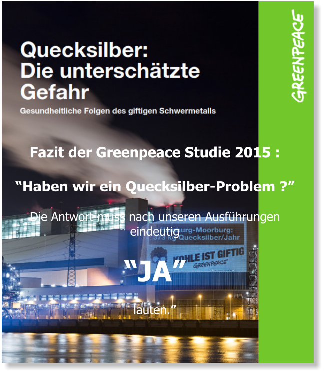 Greenpeace- Quecksilber-Studie 2015