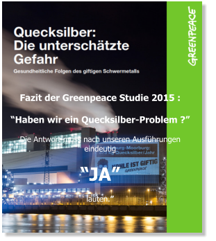 Greenpeace- Quecksilber-Studie 2015